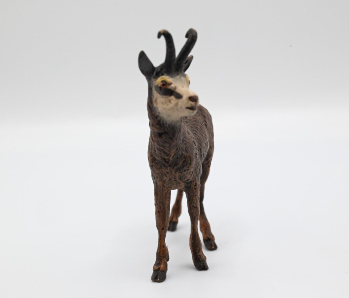 Gorgeous Antique Austrian Vienna Cold Painted Bronze Figure of Papo Chamois Goat3