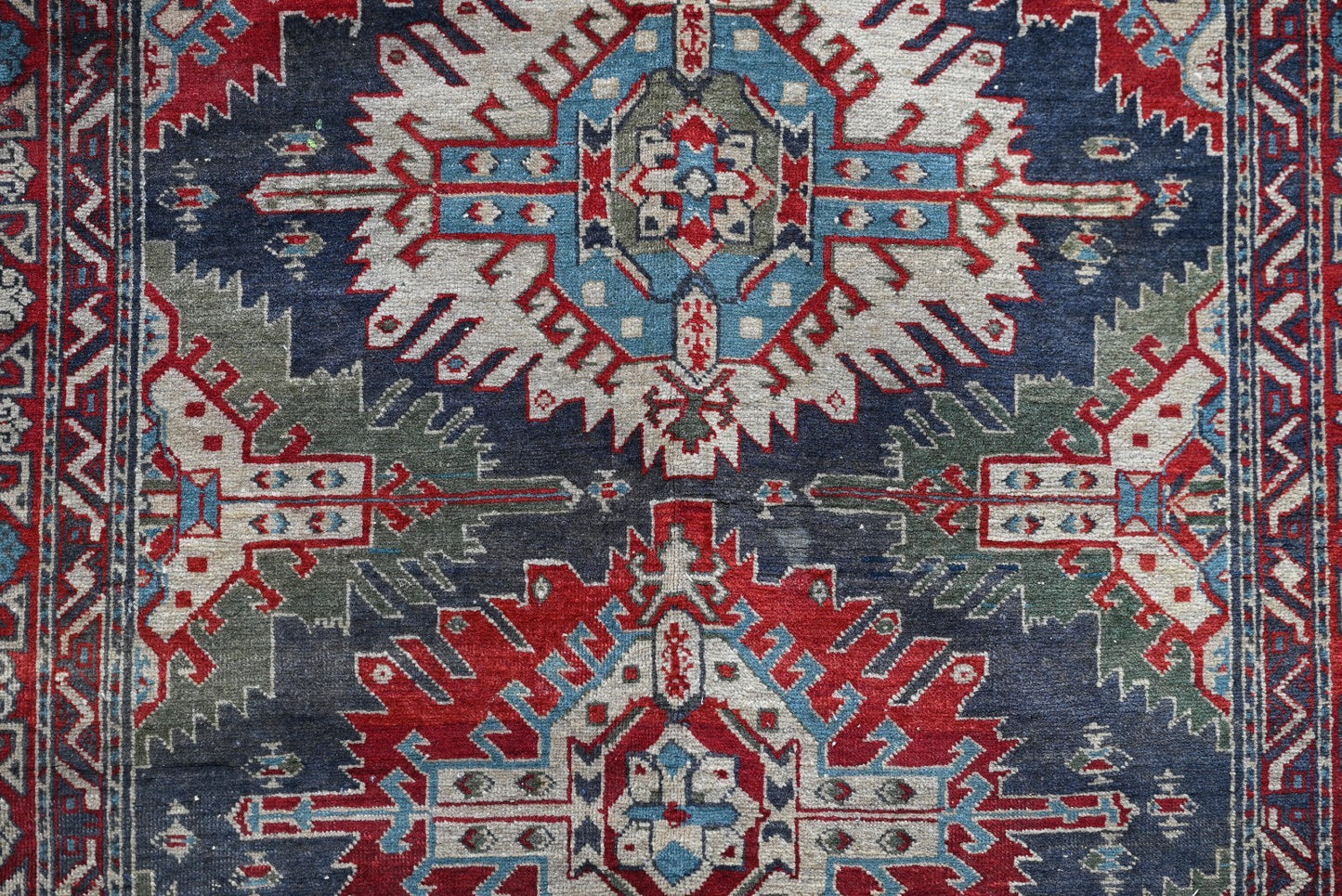 Gorgeous Handmade Mid - 20th Century Caucasian Kazak 6' x 4' Area Rug12