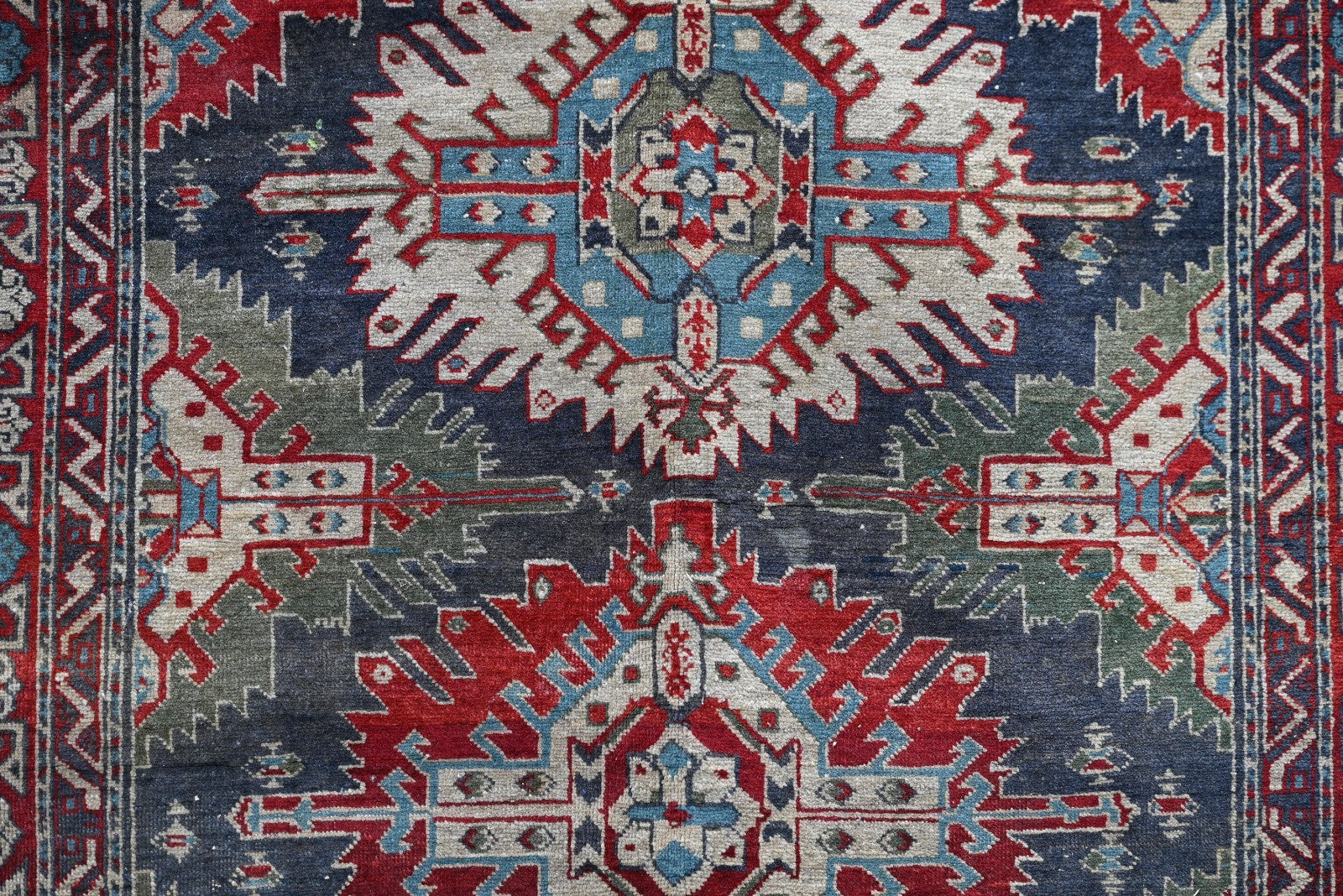 Gorgeous Handmade Mid - 20th Century Caucasian Kazak 6' x 4' Area Rug12