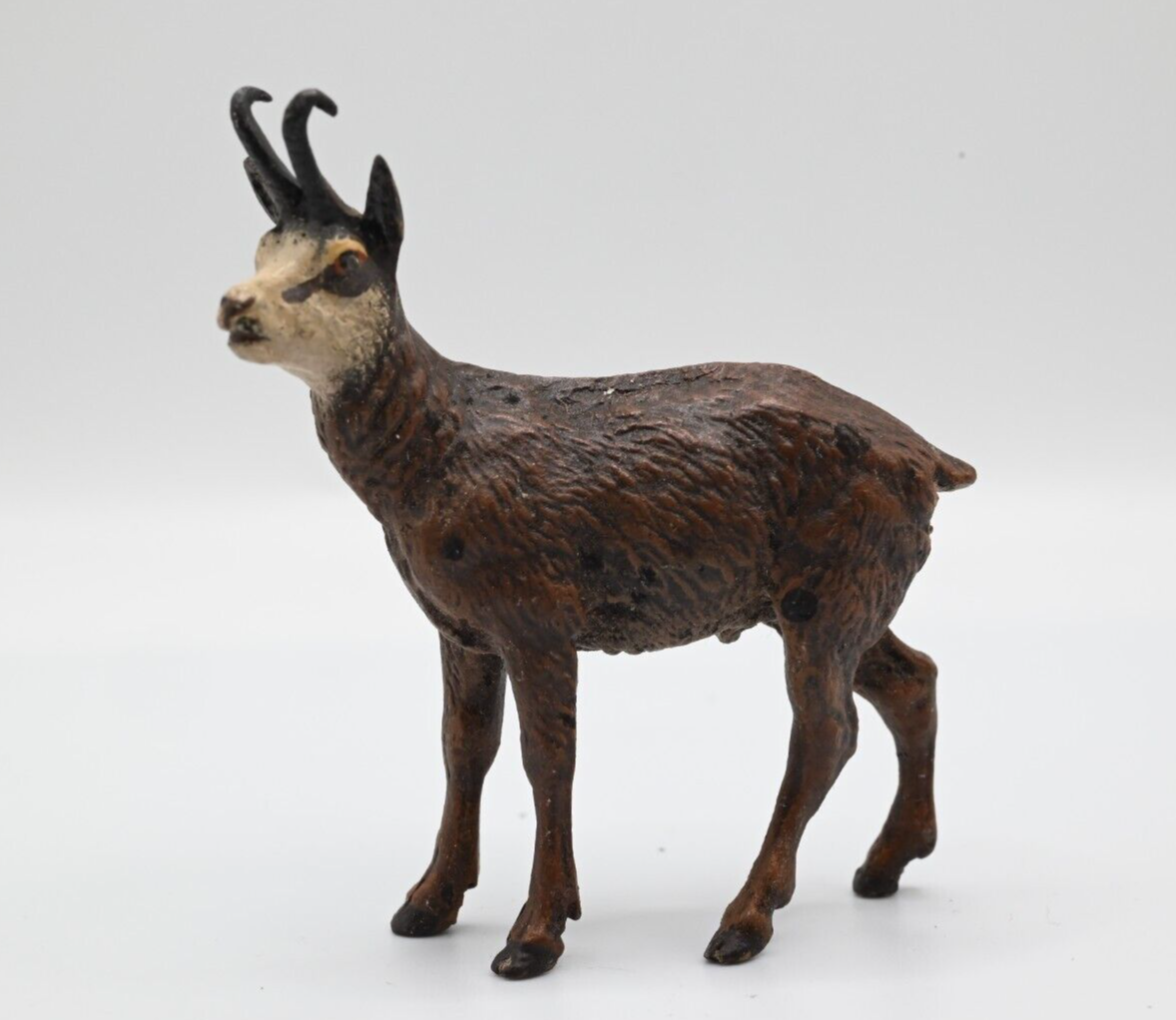 Life-like Antique Austrian Vienna Cold Painted Bronze Figure of Chamois Deer3