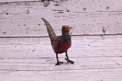 Stunning Antique Austrian Vienna Cold Painted Bronze of Ring Neck Pheasant8