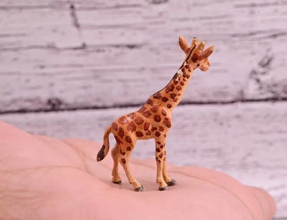 Cute Antique Austrian Vienna Cold Painted Bronze Figure of Small Giraffe2