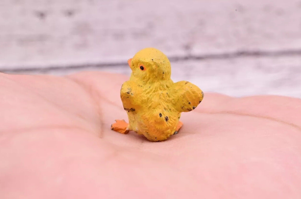 Cute Tiny Antique Austrian Vienna Cold Painted Bronze Figure of Yellow Chick2