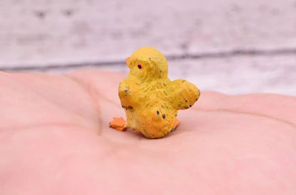 Cute Tiny Antique Austrian Vienna Cold Painted Bronze Figure of Yellow Chick2
