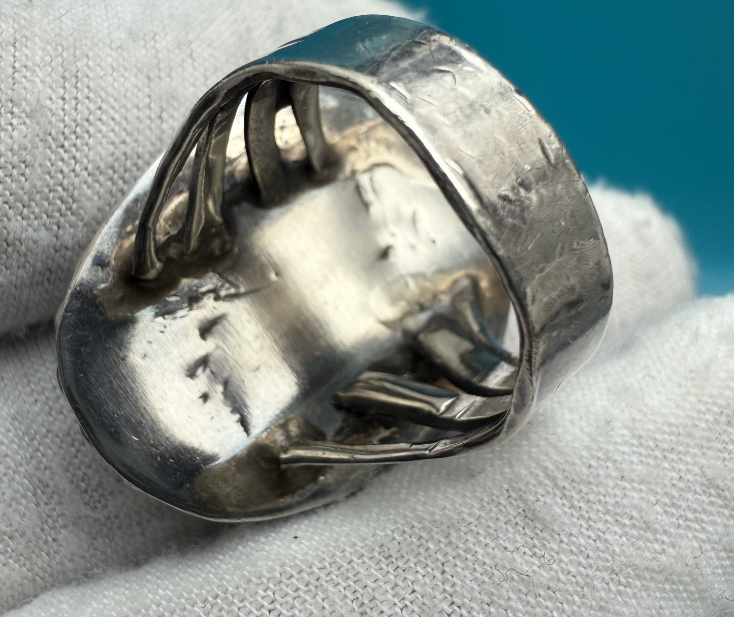 Fantastic Handmade Native American Sterling Silver & Turquoise Ring8