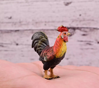 Stunning Antique Austrian Vienna Cold Painted Bronze of Little Rooster6