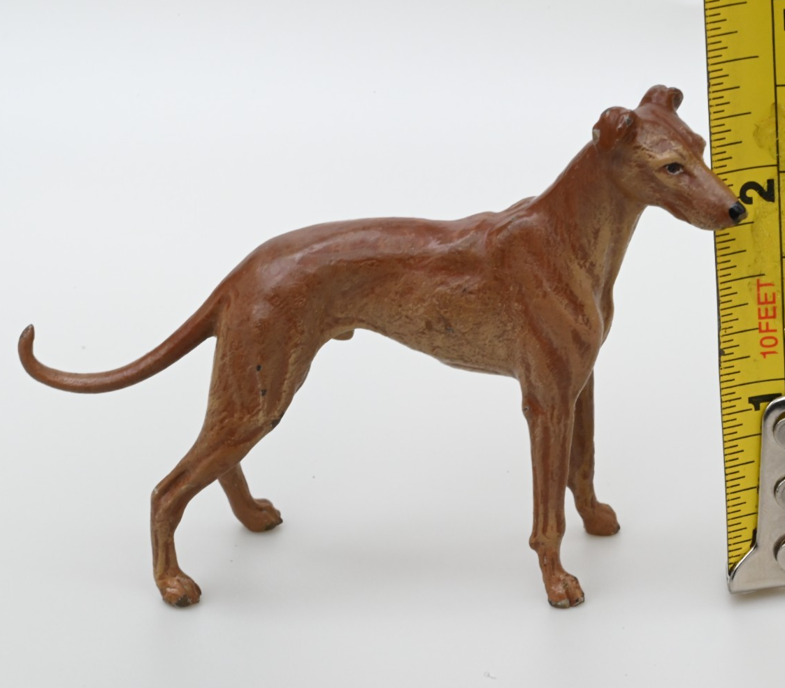 Vintage Austrian Vienna Cold Painted Bronze Figure of Italian Greyhound8