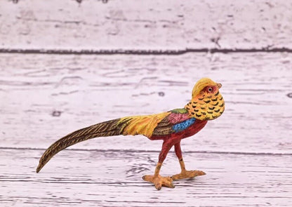 Attractive Antique Austrian Vienna Cold Painted Bronze Figure Golden Pheasant1