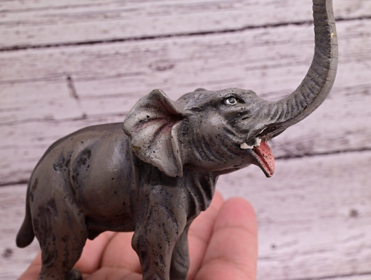 Beautiful Antique Austrian Vienna Cold Painted Bronze Figure of Elephant9