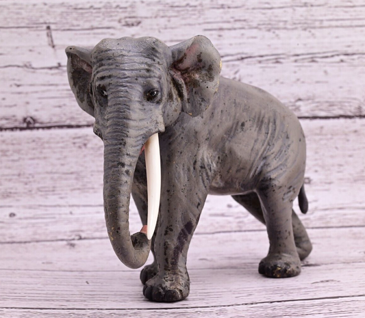 Stunning Large Antique Austrian Vienna Cold Painted Bronze Figure of Elephant0