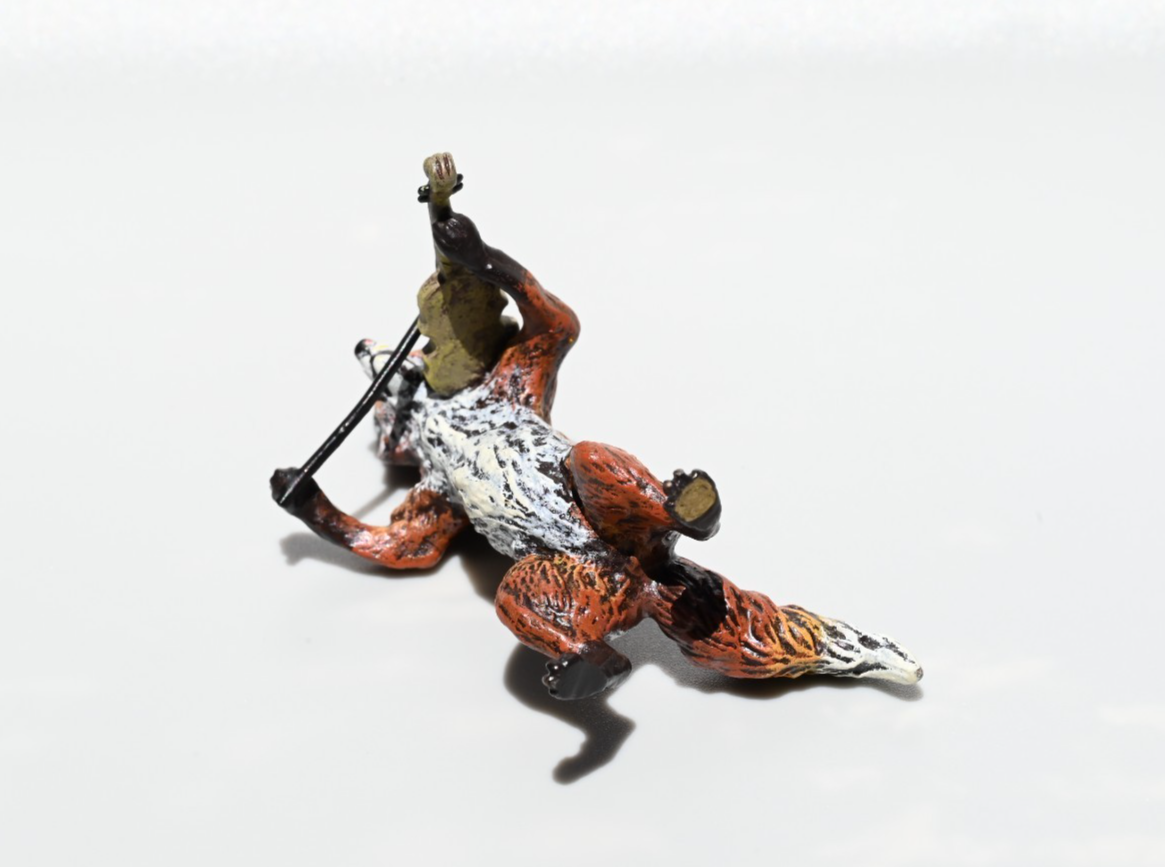 Gorgeous Austrian Vienna Cold Painted Bronze Figure of Fox Musician with Violin7