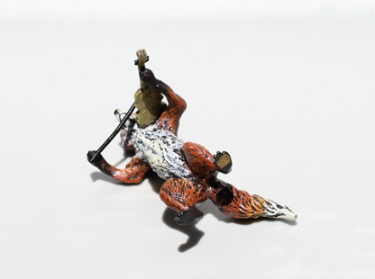 Gorgeous Austrian Vienna Cold Painted Bronze Figure of Fox Musician with Violin7