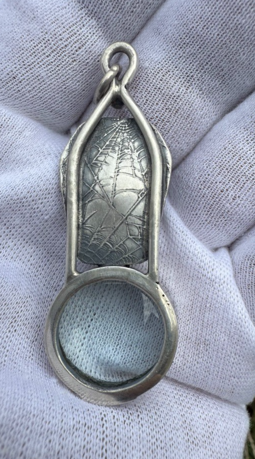 Signed MS Sterling Silver Southwest Jewelers Loupe W/ Hardstone2