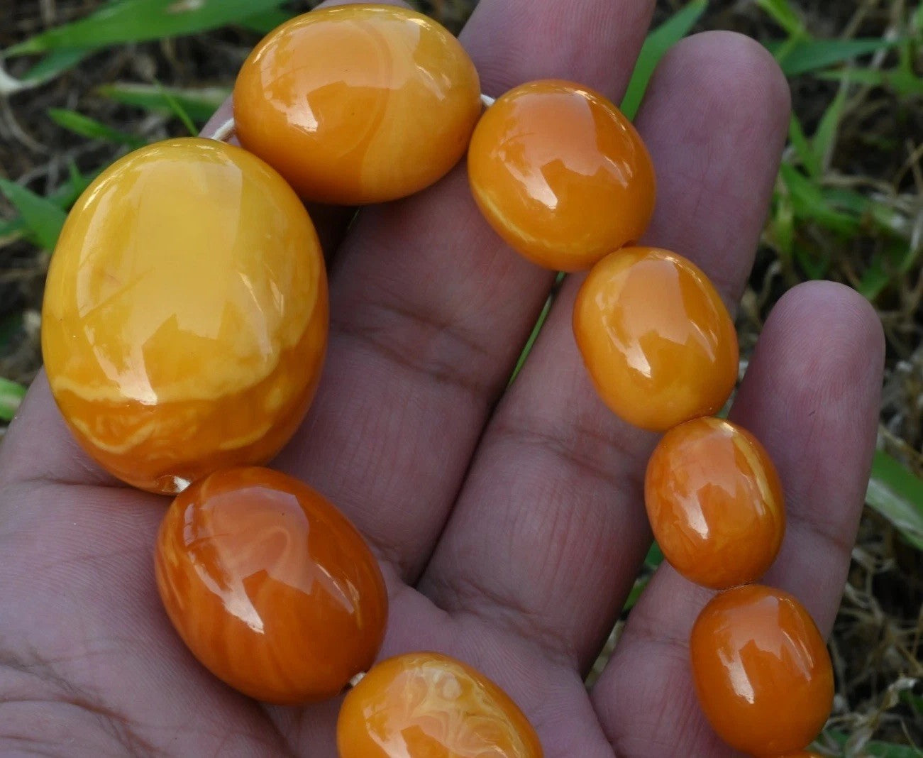 Stunning Natural Baltic Butterscotch Amber Necklace With Large Beads2
