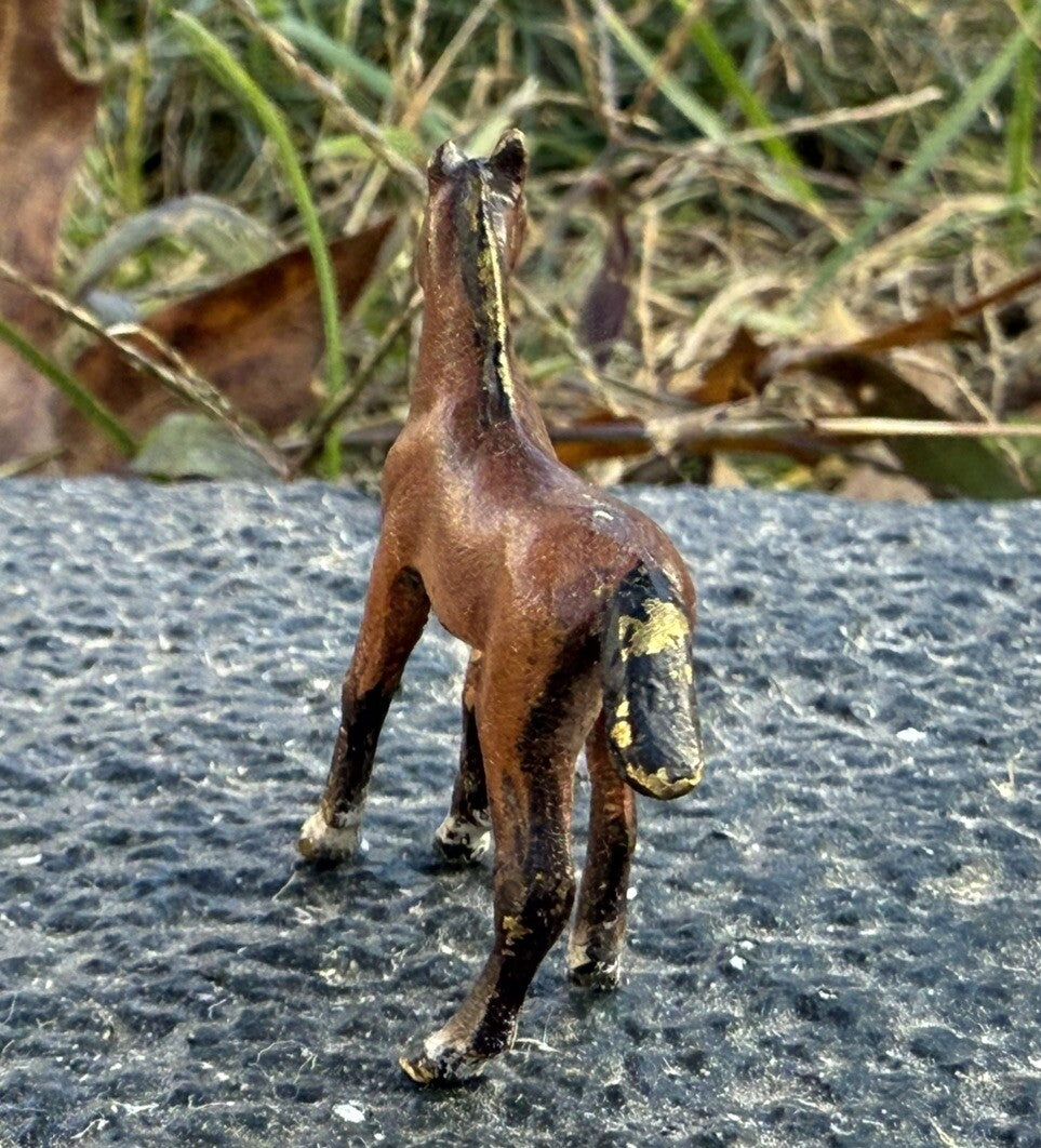 Antique Austrian Vienna Cold Painted Bronze Figure of Young Horse4