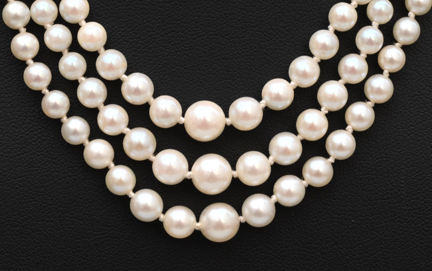 Elegant yet Simple Multi-Strand Cultured Pearl Beaded Necklace w/ 14k Clasp3
