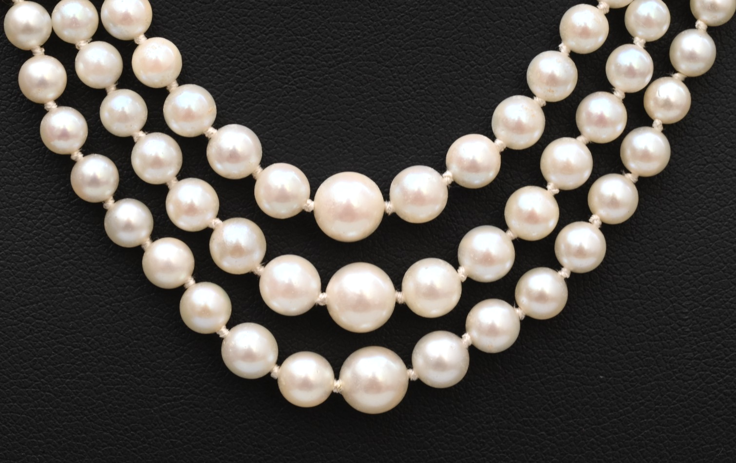 Elegant yet Simple Multi-Strand Cultured Pearl Beaded Necklace w/ 14k Clasp3
