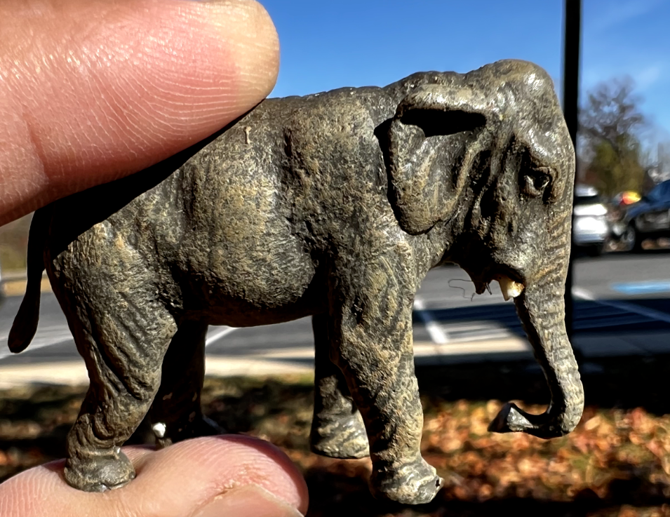 Antique Austrian Vienna Cold Painted Bronze Figure of Elephant9