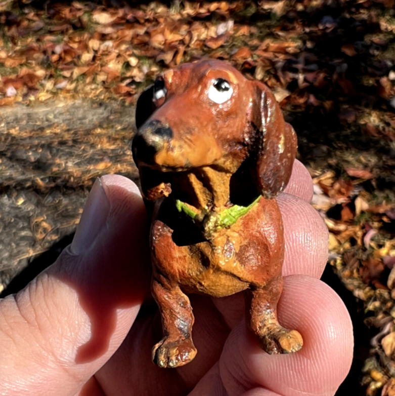 Gorgeous Antique Austrian Vienna Cold Painted Bronze Figure of  Dachshund Dog10