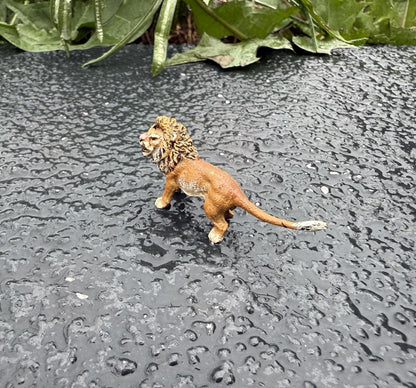 Amazing Miniature Antique Austrian Vienna Cold Painted Bronze Figure of Lion6