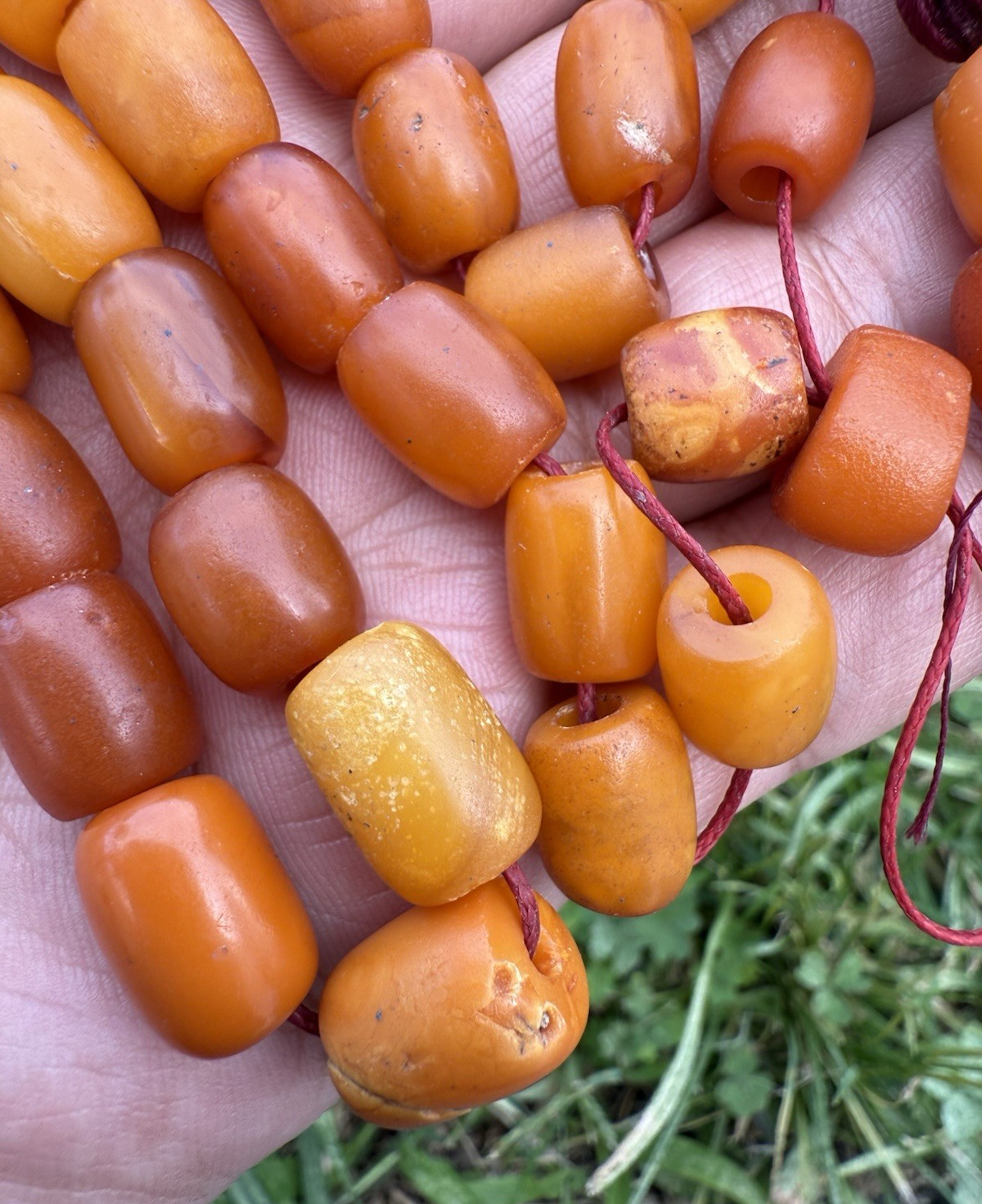 Genuine Antique Middle Eastern Natural Butterscotch Amber Tasbih Prayer Beads4