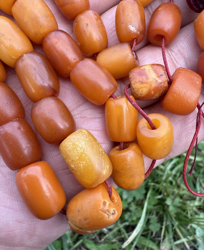 Genuine Antique Middle Eastern Natural Butterscotch Amber Tasbih Prayer Beads4