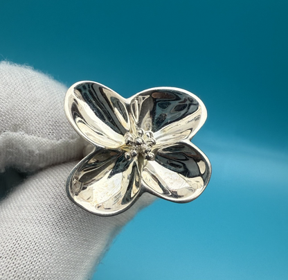 Vintage Floral Sterling Silver Ring by Robert Lee Morris5