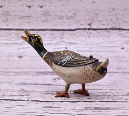 Antique Austrian Vienna Cold Painted Bronze Figure of Mallard Duck Figure2