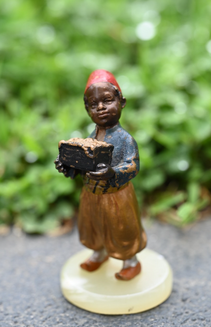 Original 1900s Franz Bergman Austrian Vienna Cold Painted Bronze Figure Arab Boy6