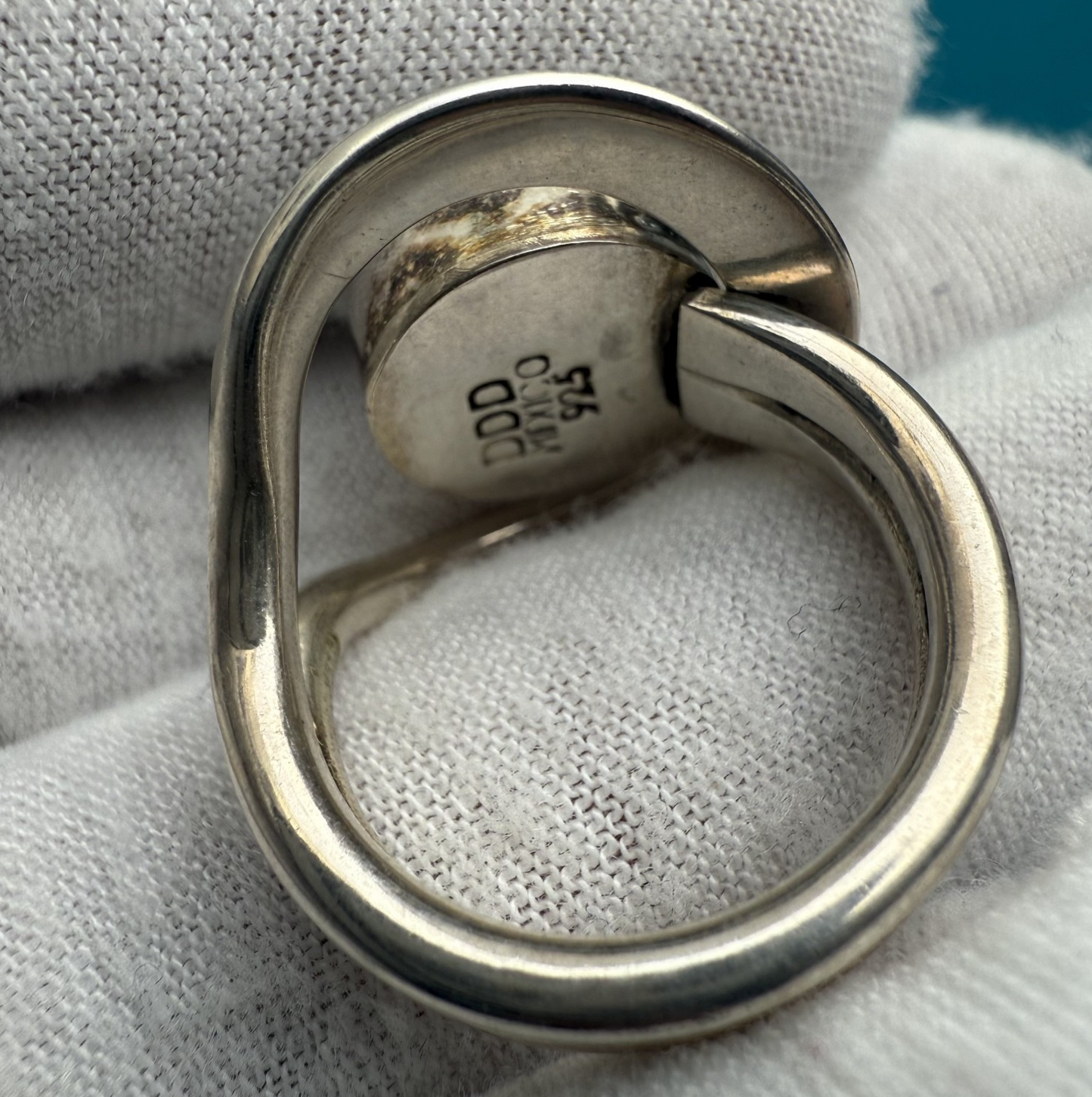 Gorgeous Vintage Dominique Dinouart 925 Sterling Silver Hematite Ring5