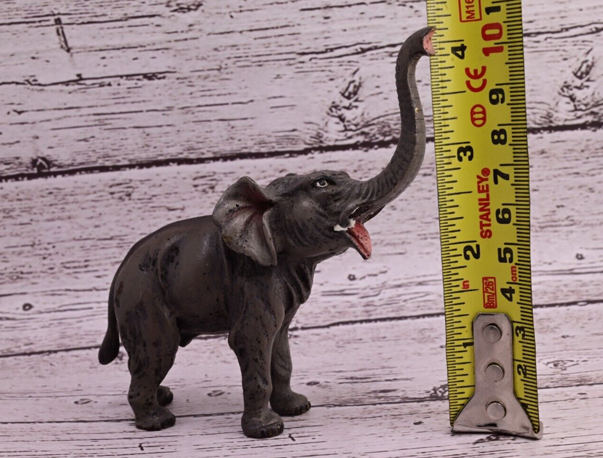 Beautiful Antique Austrian Vienna Cold Painted Bronze Figure of Elephant10