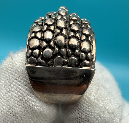 Vintage Textured Sterling Silver Ring by Michael Dawkins1