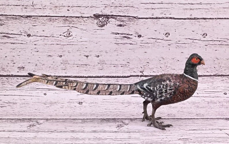 Antique Austrian Vienna Cold Painted Bronze Figure of Large Pheasant Bird3