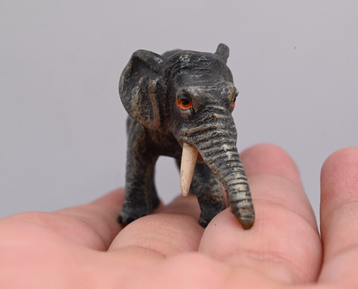 Gorgeous Antique Austrian Vienna Cold Painted Bronze Figure of Elephant8