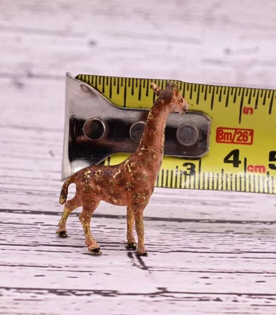 High Quality Antique Austrian Vienna Cold Painted Bronze Figure of Small Giraffe15