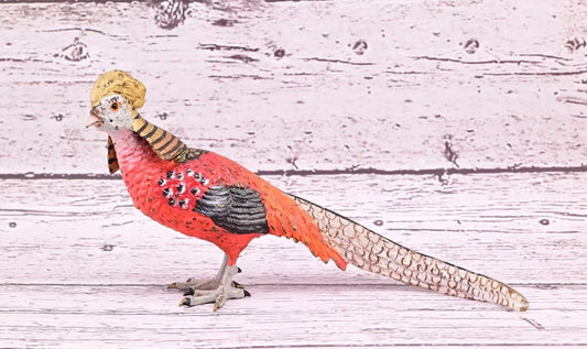 Attractive Antique Austrian Vienna Cold Painted Bronze Figure of Golden Pheasant1