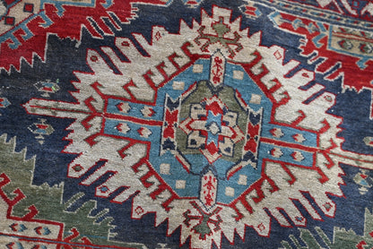 Gorgeous Handmade Mid - 20th Century Caucasian Kazak 6' x 4' Area Rug14