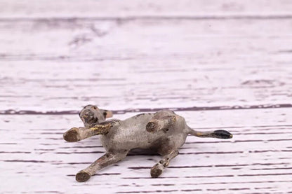 Amazing Antique Austrian Vienna Cold Painted Bronze Figure of Running Donkey11