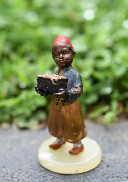 Original 1900s Franz Bergman Austrian Vienna Cold Painted Bronze Figure Arab Boy0