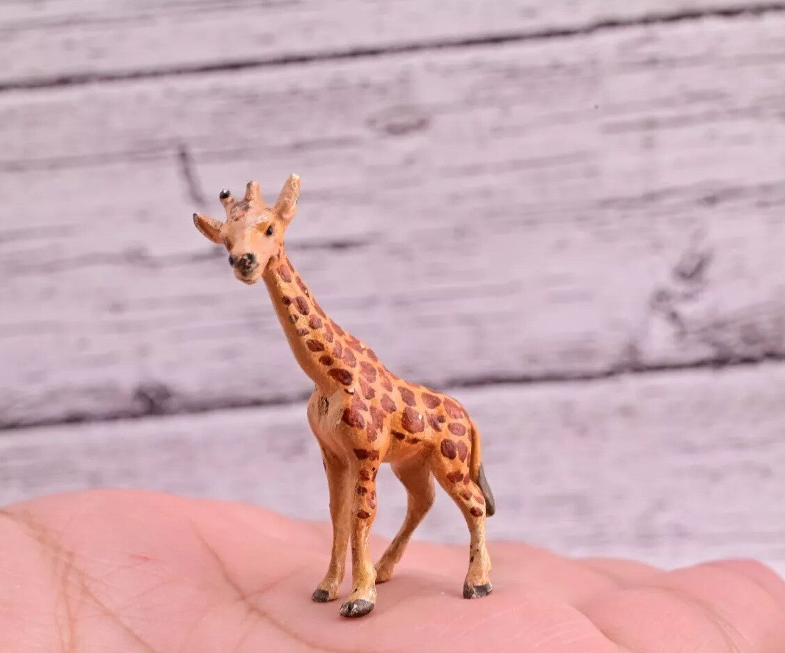 Lovely Antique Austrian Vienna Cold Painted Bronze Figure Little Giraffe6