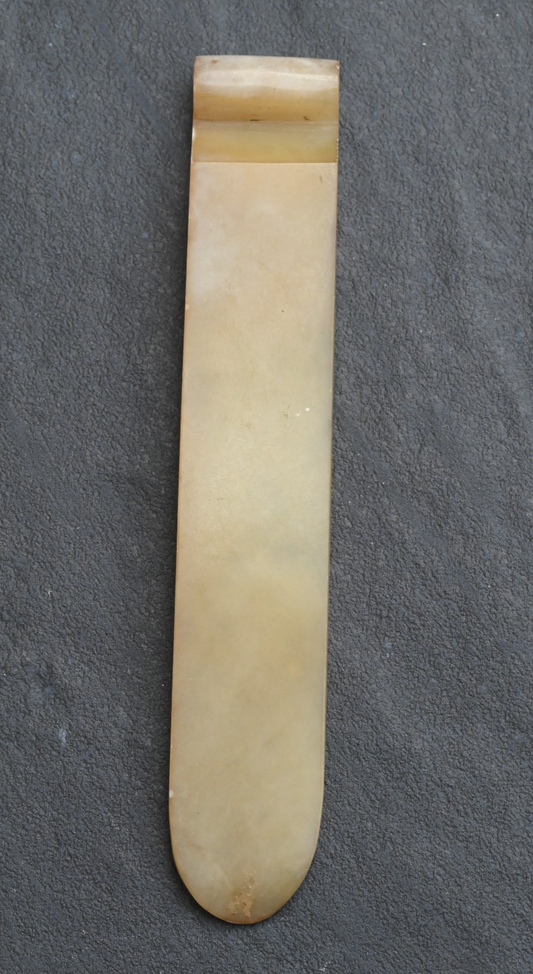 Chinese Antique Hand Carved Jade Precious Object Hairpin or Brushrest1