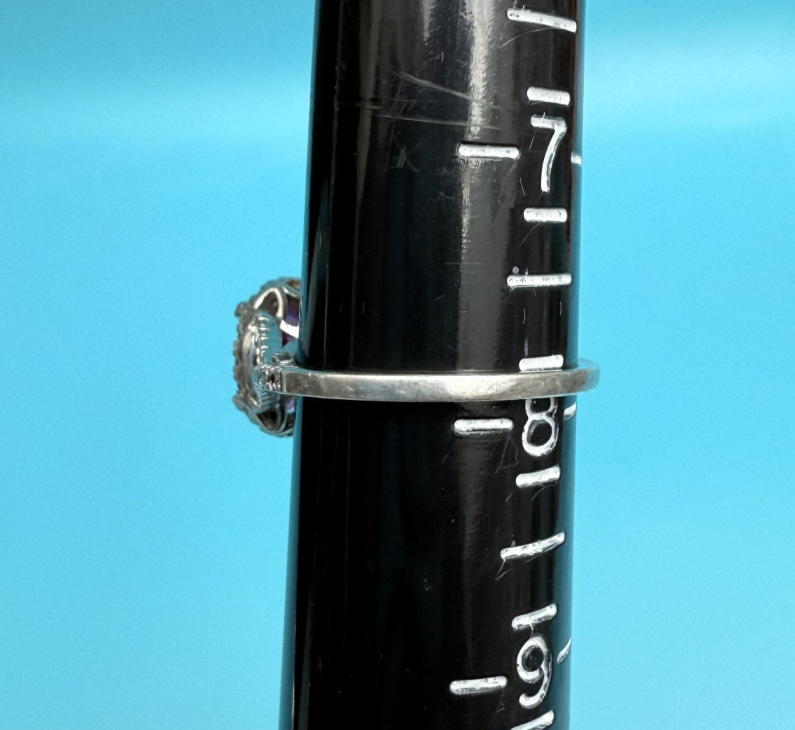 Sterling Silver Ring with Lab Created Red Ruby Gemstone5