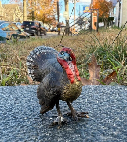 Awesome Antique Austrian Vienna Cold Painted Bronze Figure of Wild Turkey5