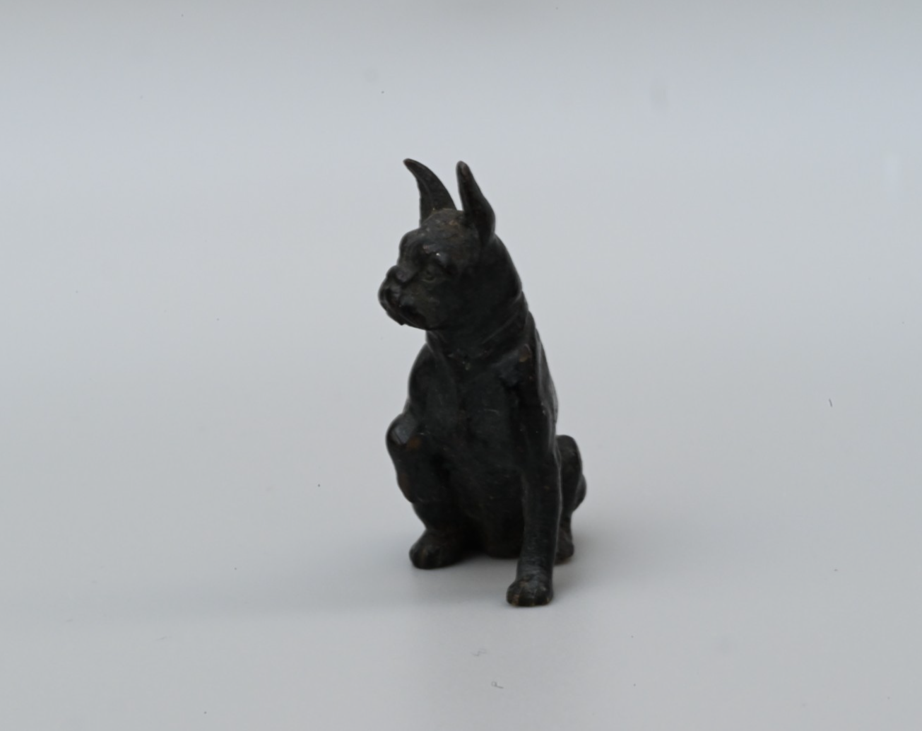 Antique French or Austrian Vienna Cold Painted Bronze Figure of French Bulldog1