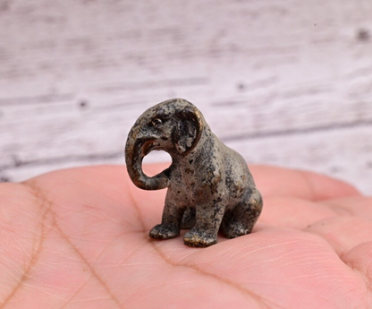 Antique Austrian Vienna Cold Painted Bronze Figure of Miniature Baby Elephant5