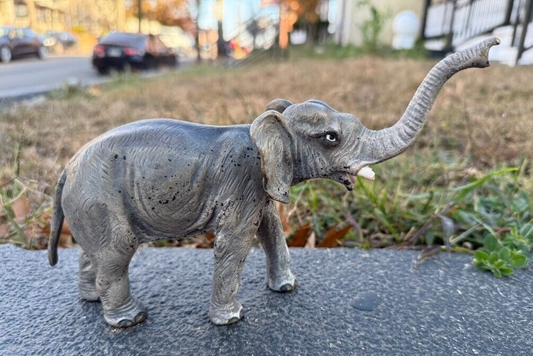Very Large Antique Austrian Vienna Cold Painted Bronze Figure of Elephant0