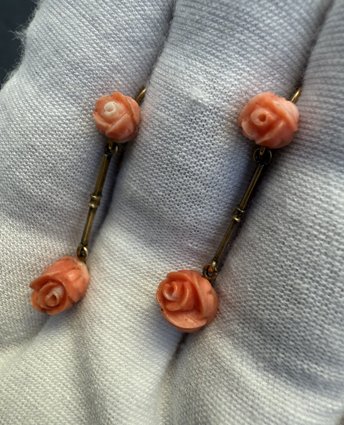 Superb Antique Carved Italian Natural Red Coral & Yellow Gold Ring3