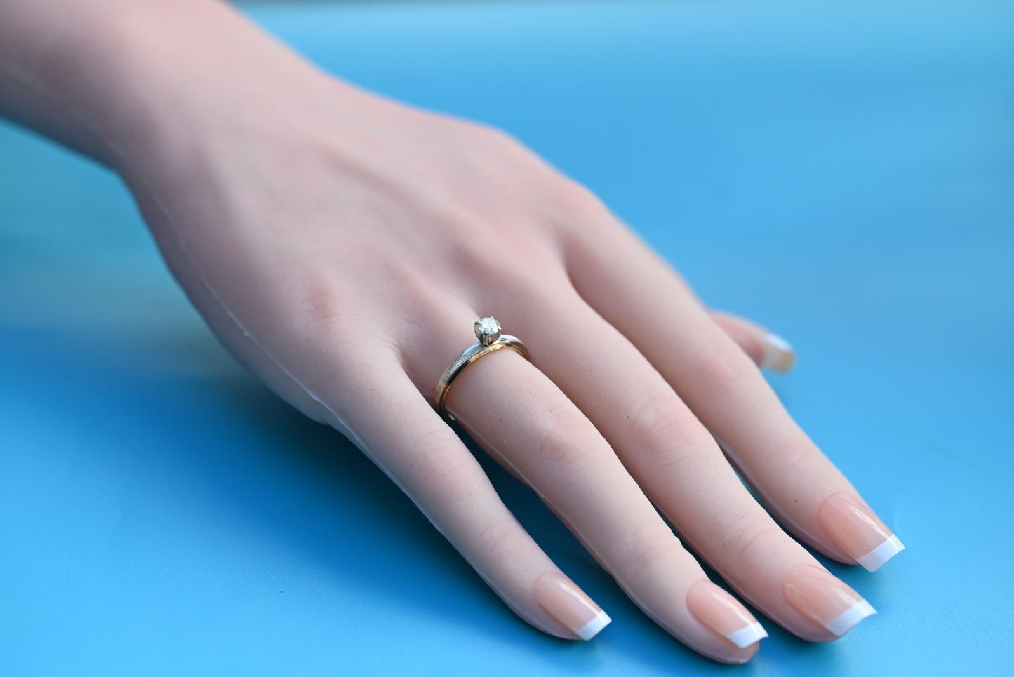 Gorgeous Vintage 14k Yellow Gold Ring W/ .25 Ct Diamond Solitaire9