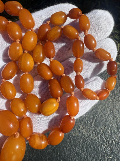 Wonderful Antique / Vintage Natural Butterscotch Amber Necklace7