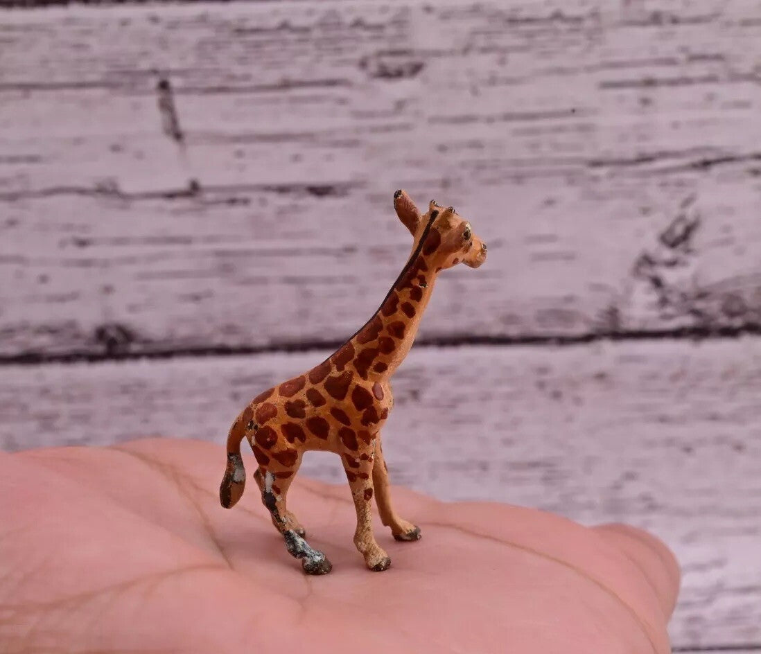 Collectible Antique Austrian Vienna Cold Painted Bronze Figure of Little Giraffe4